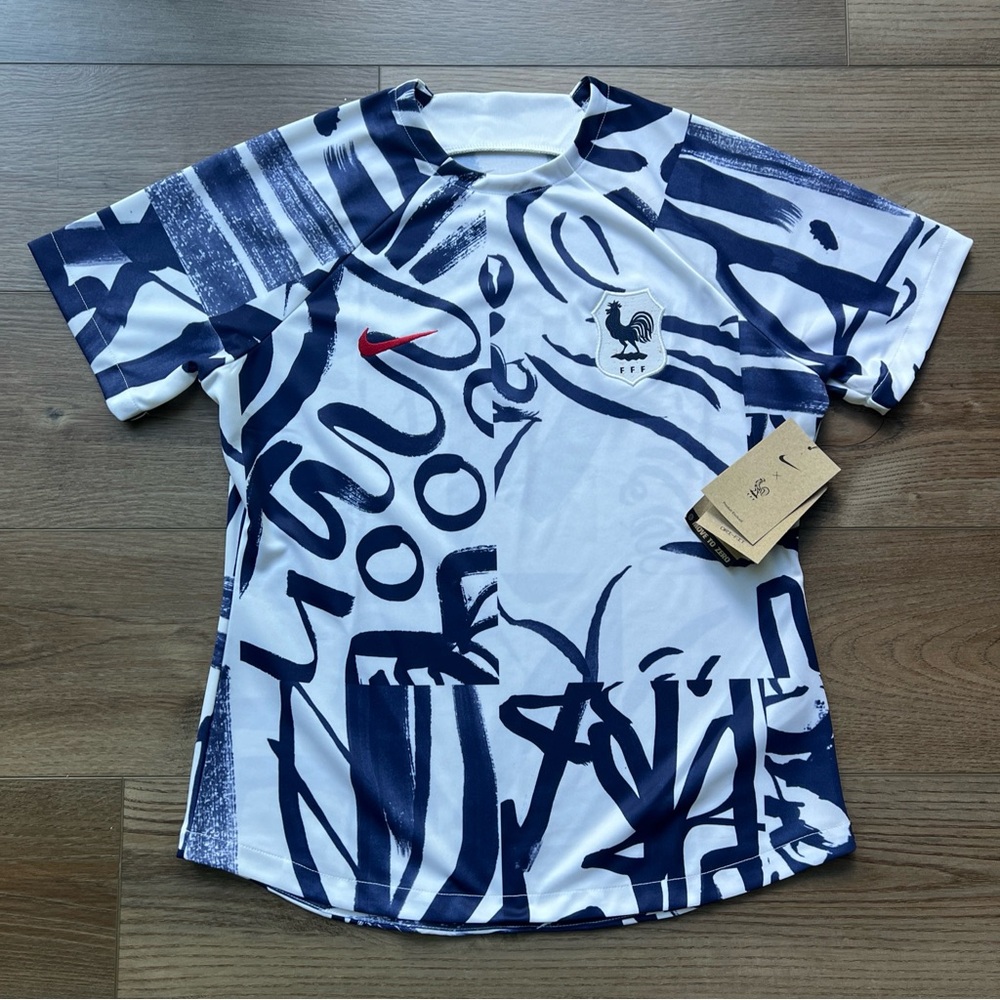 Nike Women's France National Team 2023 Navy Prematch Jersey